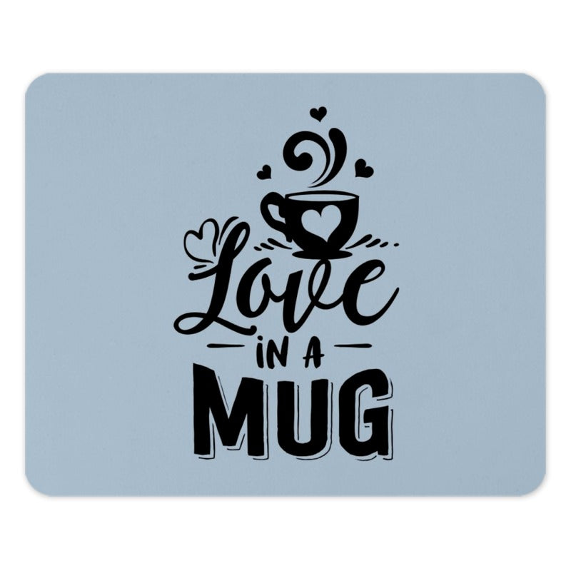 Love in a Mug Mouse Pad, Coffee Lover Gift, Heart Mug Mat, Cute Desk Accessory, Home Office Decor, Unique Mousepad Design - Tawshia