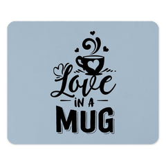 Love in a Mug Mouse Pad, Coffee Lover Gift, Heart Mug Mat, Cute Desk Accessory, Home Office Decor, Unique Mousepad Design - Tawshia