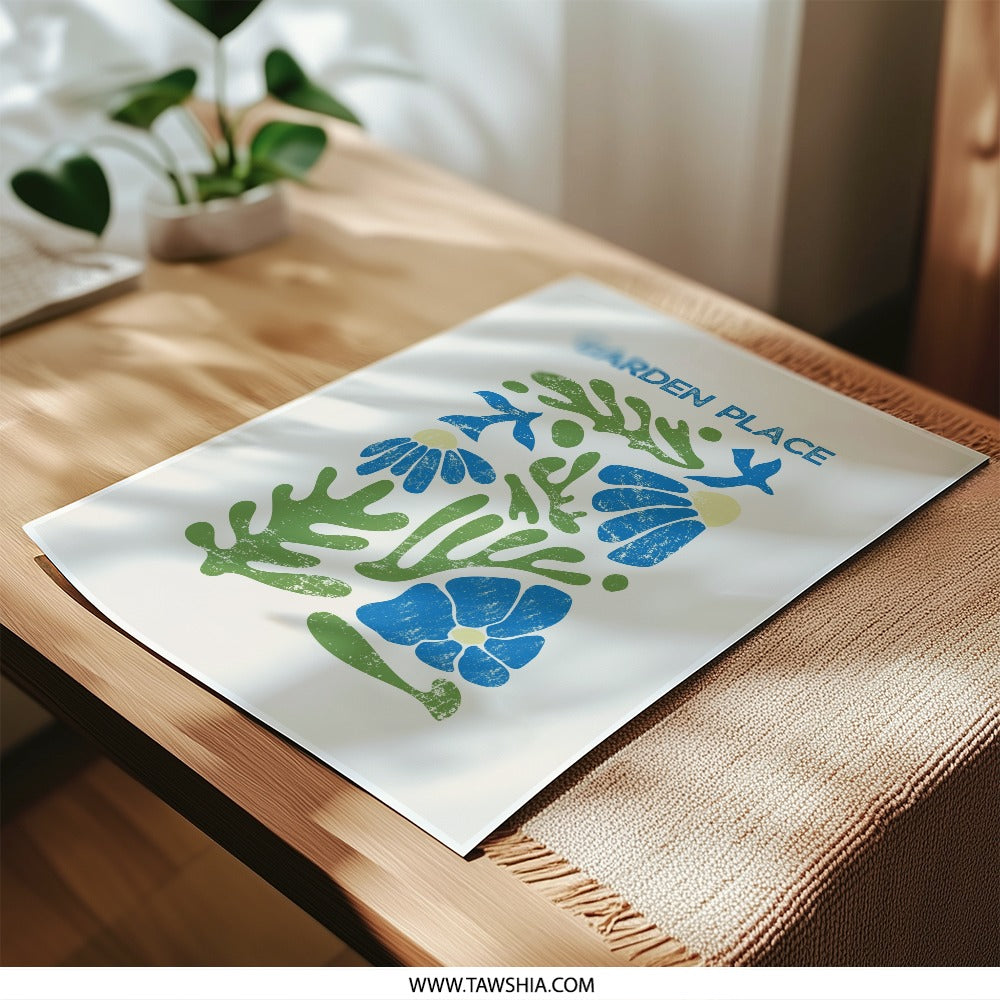 Garden Place Photographic Print, Botanical Wall Art, Abstract Flower Print, Home Decor, Floral Art Print, Minimalist Art, Unique Art - Tawshia
