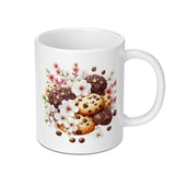Cookies and Flowers Mug, Floral Mug, Baking Mug, Foodie Mug, Gift Mug, Dessert Mug, Sweet Treats Mug, Coffee Mug, Tea Mug, Kitchen Decor - Tawshia