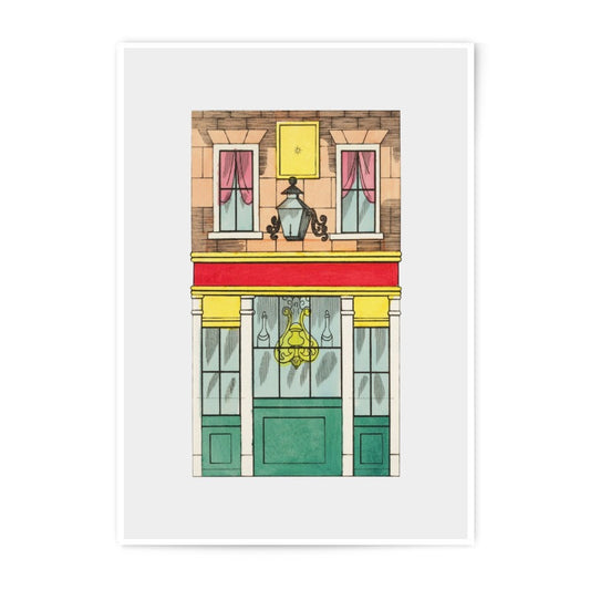 Vintage Shopfront Photographic Print, Colorful Architecture Art, Victorian Era Building, Unique Wall Decor, Home Decor Print - Tawshia