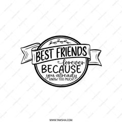 Best Friends Forever Pillow, Friendship Pillow, Gift for Bestie, BFF Pillow, Decorative Pillow, Friendship Quote Pillow - Tawshia
