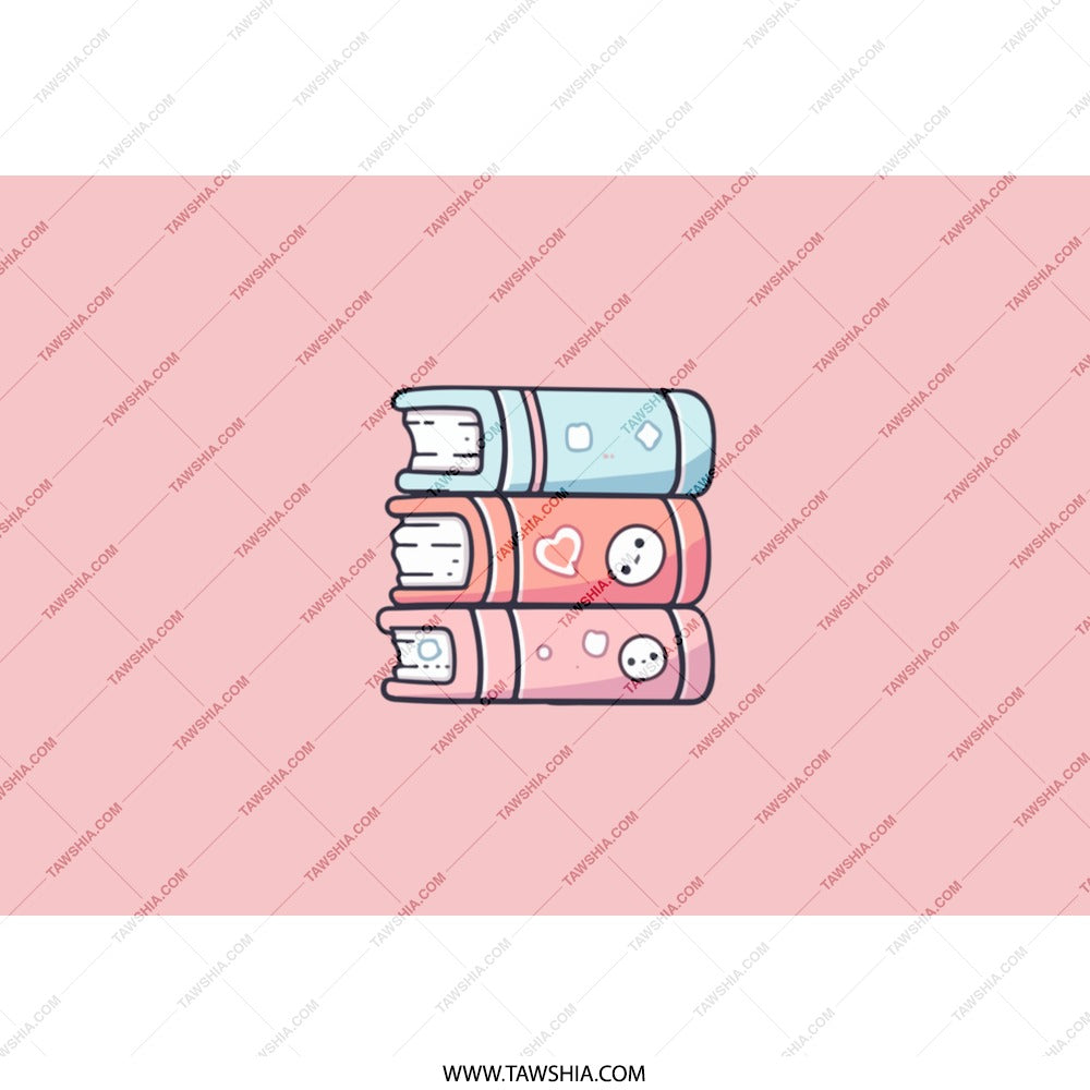 Cute Book Stack Tumbler, Kawaii Books Tumbler, Aesthetic Tumbler, Book Lover Gift, Teacher Tumbler, Pastel Color Tumbler - Tawshia
