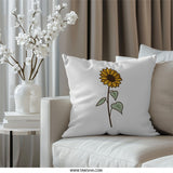 Sunflower Pillow, Floral Design, Decorative Pillow, Accent Pillow, Throw Pillow, Home Decor, Farmhouse Pillow, Botanical Pillow, Gift Idea - Tawshia