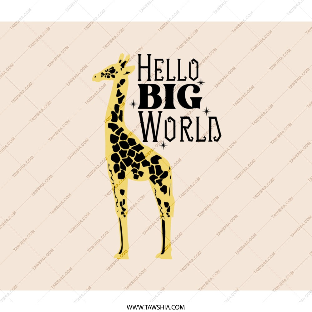 Giraffe Backpack, Hello Big World, Animal Backpack, Travel Backpack, Kids Backpack, School Backpack, Cute Backpack, Gift Idea - Tawshia