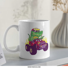 Cool Alligator Driving Jeep Illustration Mug product