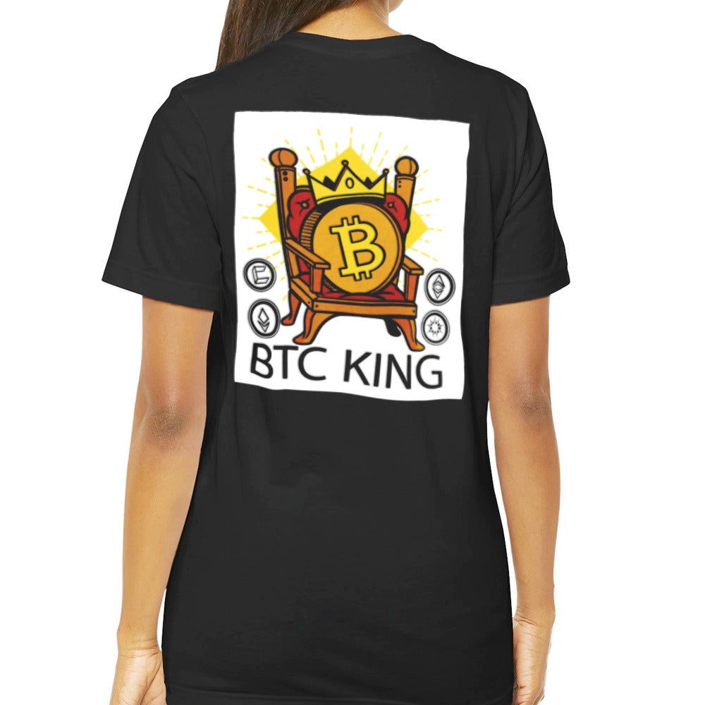 BTC King Throne Design Black T-shirt product type