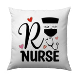 RN Nurse Pillow, Nurse Pillow Gift, Registered Nurse Pillow, Medical Pillow Decor, Heart Nurse Pillow, Healthcare Worker Pillow - Tawshia