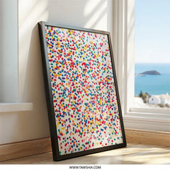 Colorful Confetti Wall Art, Fun Bright Dots Print, Modern Abstract Decor, Playful Celebration Art, Festive Home Accent - Tawshia