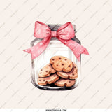 Cute Cookies Pocket Mirror, Jar with Bow Mirror, Compact Mirror for Purse, Gift for Baker, Travel Makeup Mirror - Tawshia