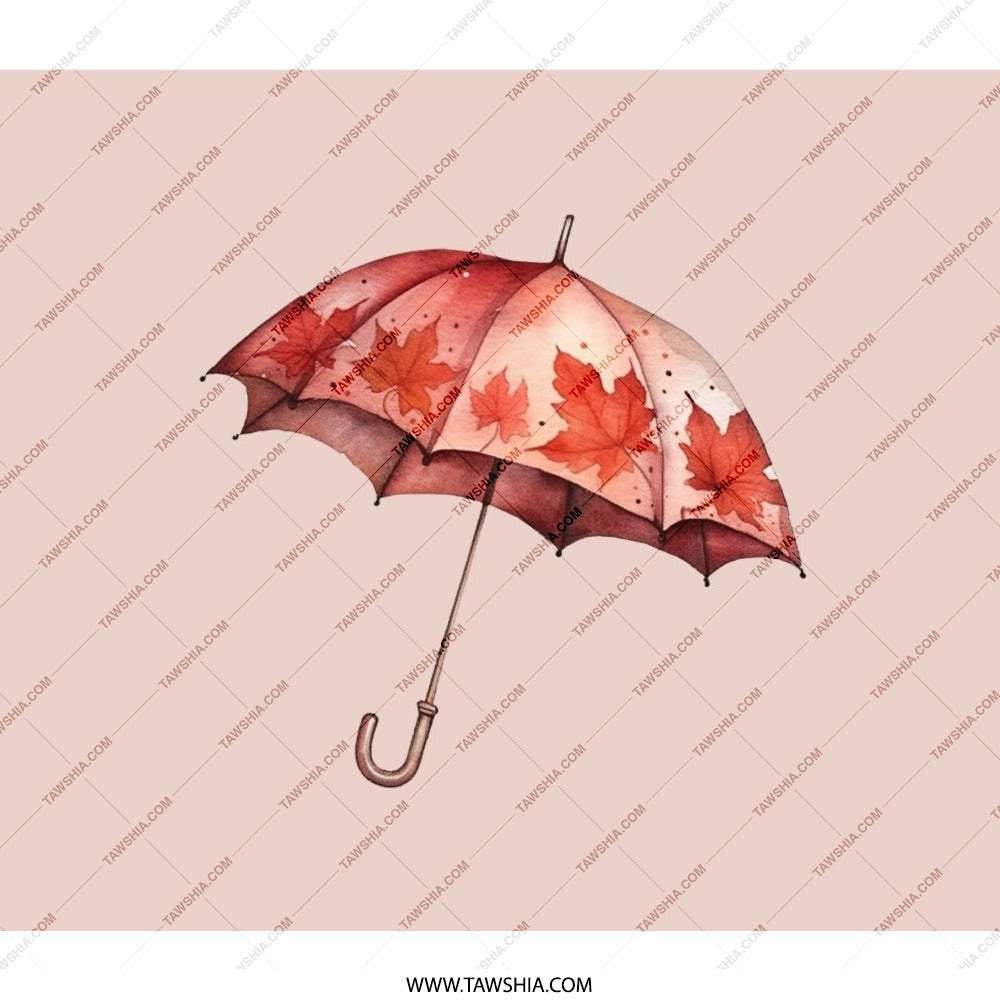 Autumn Umbrella Backpack, Fall Leaves Backpack, Elegant Weather Backpack, Unique Backpack for School, Everyday Autumn Season Backpack - Tawshia