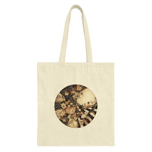 Floral Collage Tote Bag, Elegant Butterfly Design, Unique Art Tote, Fashionable Carryall, Stylish Canvas Bag, Gift Idea - Tawshia