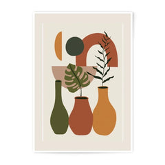 Abstract Plant Photographic Print, Modern Art Wall Decor, Geometric Shapes Art, Minimalist Art Print, Home Decor - Tawshia