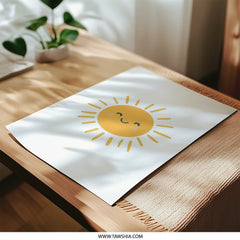 Smiling Sun Photographic Print, Nursery Art, Kids Room Decor, Sunshine Print, Happy Wall Art, Playroom Art, Sunny Day Print - Tawshia