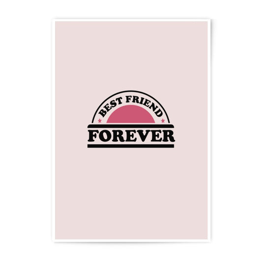 Best Friend Forever Photographic Prints, Friendship Gift, Unique Home Decor, Modern Wall Art, Cute Design, Minimalist Art - Tawshia