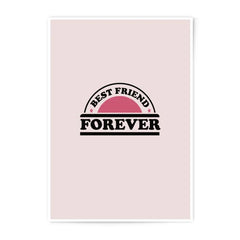 Best Friend Forever Photographic Prints, Friendship Gift, Unique Home Decor, Modern Wall Art, Cute Design, Minimalist Art - Tawshia