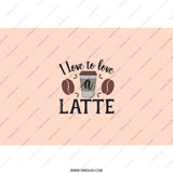 Latte Lover Tumbler, Coffee Lover Gift, I Love Latte Tumbler, Coffee Bean Tumbler, Latte Art Tumbler, Drinkware for Coffee Addicts - Tawshia