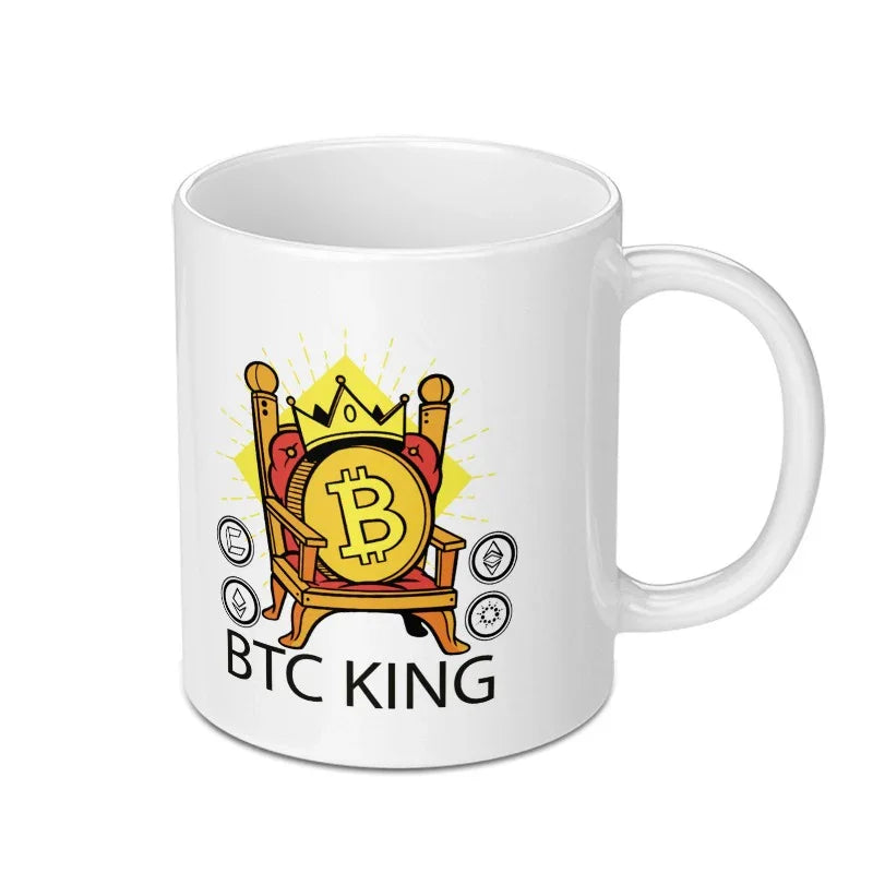BTC King Throne Design Cryptocurrency Mug product