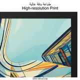 Abstract Buildings Wall Art, Cityscape Artwork, Modern Architecture Print, Urban Decor, Contemporary Home Decor, Office Wall Decor - Tawshia