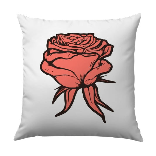 Rose Pillow, Floral Pillow, Flower Throw Pillow, Decorative Pillow, Botanical Pillow, Spring Decor, Rose Design, Housewarming Gift Idea - Tawshia