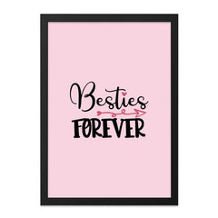 Besties Forever Wall Art, Friendship Gift, Best Friend Decor, Cute Wall Decor, Girl Room Decor, Gift For Her, Trendy Art, Home Decor - Tawshia