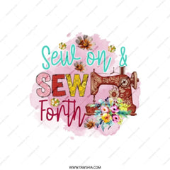 Sewing Machine Tote Bag, Sew On and Sew Forth, Quilting Gift Idea, Seamstress Bag, Crafter Shopping Bag, Gift for Sewing Lovers - Tawshia