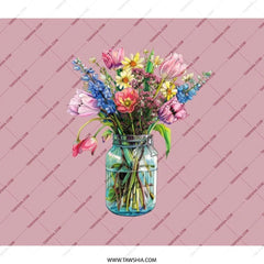 Floral Bouquet Backpack, Watercolor Flowers, Pink Background, Stylish Bookbag, Unique Gift, Trendy Design Backpack, School Bag - Tawshia