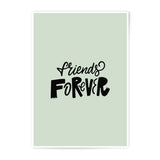 Friends Forever Photographic Prints, Friendship Wall Art Decor, Cute Gift Idea, Best Friends Photo, Minimalist Prints, Home Decor Art - Tawshia
