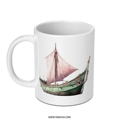Vintage Sailing Ship Mug, Antique Boat Illustration Coffee Cup, Nautical Gift for Sailors, Ocean Lover's Mug, Retro Vessel Art Mug - Tawshia