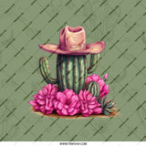 Cowboy Cactus Flower Mirror, Western Style Mirror, Compact Mirror, Makeup Mirror, Gift for Her, Travel Mirror, Trending Mirror - Tawshia