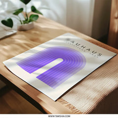 Bauhaus Exhibition 1923 Photographic Print, Purple Arch Wall Art, Modern Home Decor, Minimalist Art Print, Aesthetic Room Decor - Tawshia