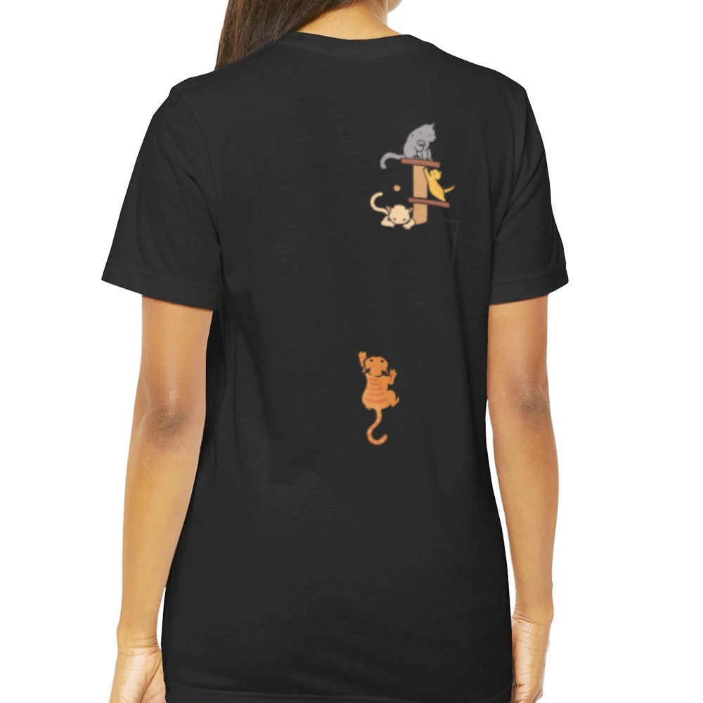 Playful Cat and Mouse Graphic Back Print Shirt product type