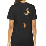 Playful Cat and Mouse Graphic Back Print Shirt product type