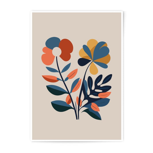 Abstract Floral Photographic Print, Botanical Wall Art, Modern Flower Print, Colorful Home Decor, Minimalist Art Print, Floral Art - Tawshia