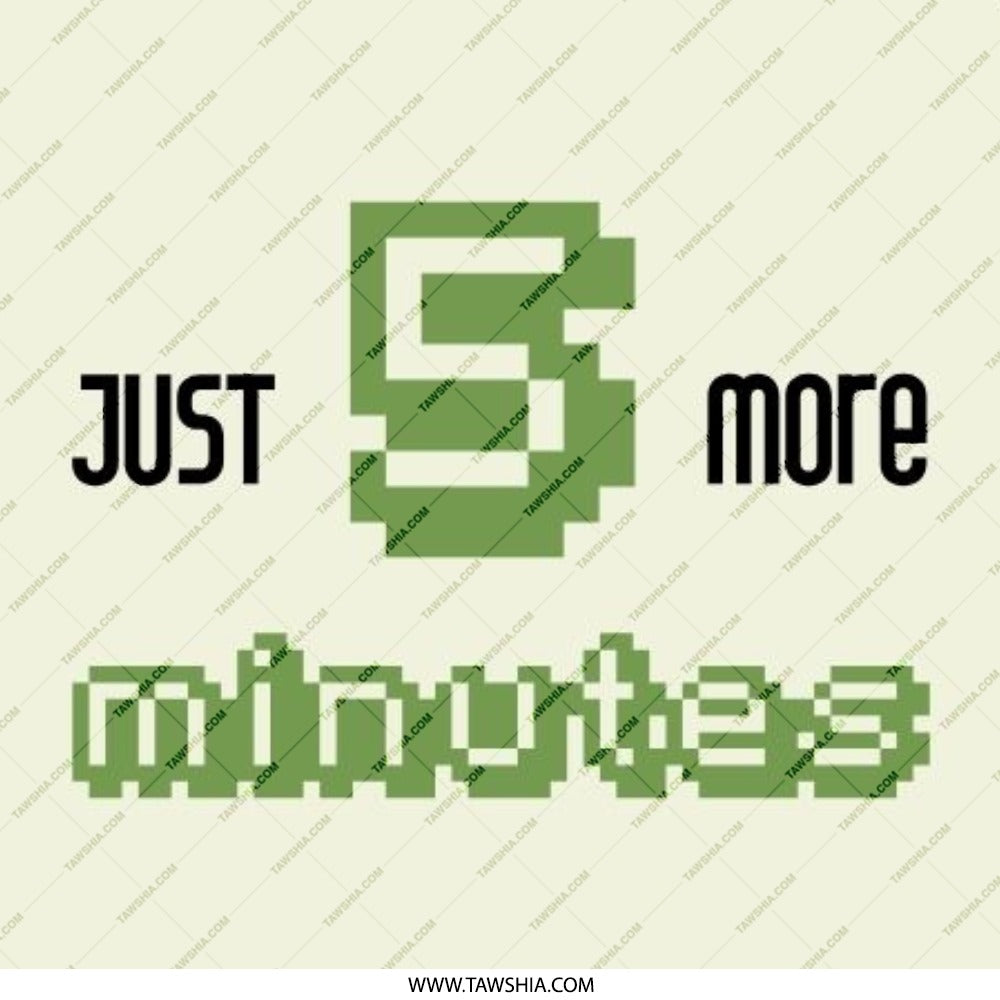 Just 5 More Minutes Pinback Button, Pixel Art Badge, Gamer Gift, Procrastination Button, Funny Pin, Humor Button, Sarcastic Pinback Button - Tawshia
