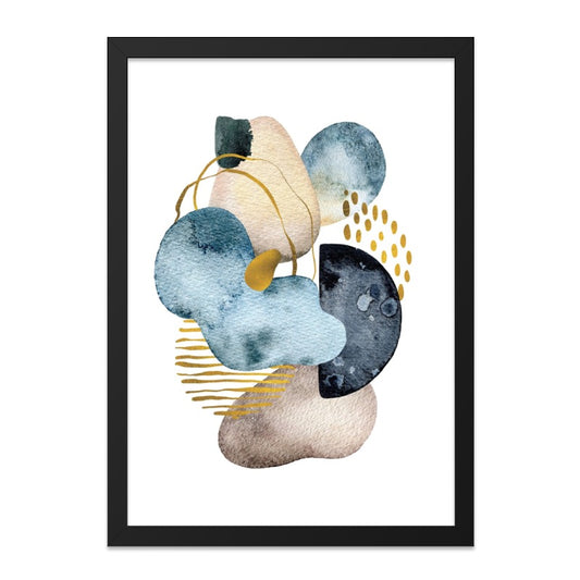 Abstract Shapes Wall Art, Watercolor Painting Print, Minimalist Decor, Modern Art Print, Geometric Wall Decor, Home Decor, Wall Art - Tawshia