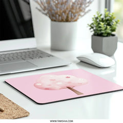Cherry Blossom Mouse Pad, Pink Tree Mousepad, Floral Office Decor, Cute Desk Accessories, Aesthetic Mouse Mat, Computer Accessory - Tawshia