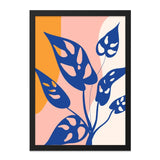 Monstera Wall Art, Swiss Cheese Plant, Abstract Wall Decor, Botanical Art Print, Modern Home Decor, Blue Leaves Wall Decor, Plant Lover Gift - Tawshia