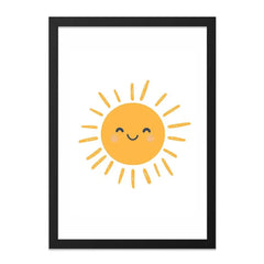 Smiling Sun Wall Art, Kids Room Decor, Sunshine Print, Nursery Art, Happy Sun Illustration, Bright Wall Decor, Cheerful Home Decor (138) - Tawshia