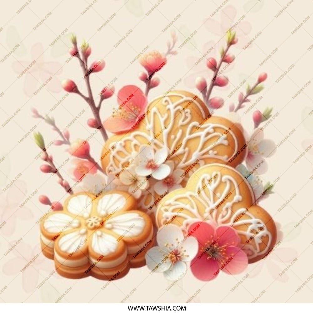 Cookie Floral Pinback Button, Heart Shaped Cookies, Flower Pin, Cute Button Badge, Button for Backpacks, Aesthetic Button, Treat Pin Button - Tawshia