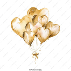 Heart Balloons Tote Bag, Watercolor Art Gift, Cute Valentines Shopping Bag, Stylish Everyday Bag, Anniversary Present, Trendy Design - Tawshia