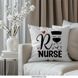 RN Nurse Pillow, Nurse Pillow Gift, Registered Nurse Pillow, Medical Pillow Decor, Heart Nurse Pillow, Healthcare Worker Pillow - Tawshia