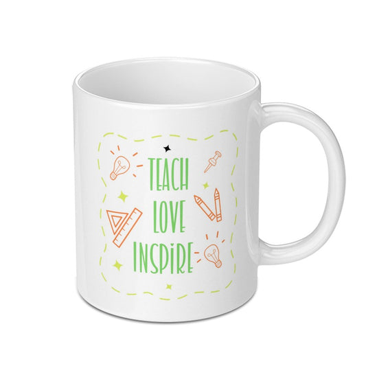 Teacher Appreciation Mug, Teach Love Inspire Mug, Educator Gift, Teacher Mug, Inspiring Mug, Coffee Mug, Gift for Teacher - Tawshia
