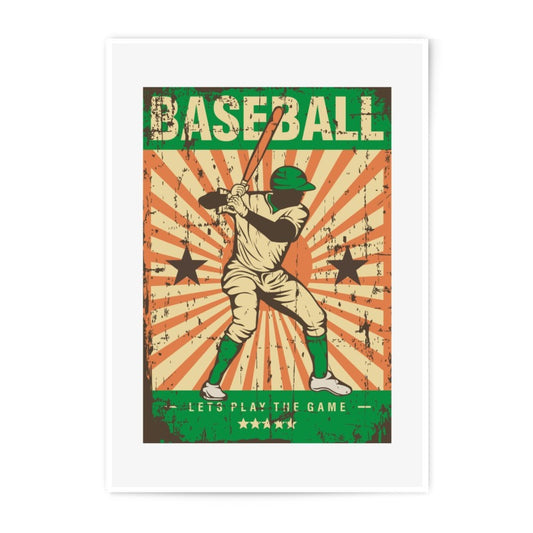 Baseball Photographic Print, Baseball Player Art, Vintage Sports Poster, Man Cave Decor, Sports Fan Gift, Baseball Decor, Home Decor - Tawshia