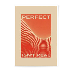 Imperfect Photographic Print, Orange Wavy Lines Wall Art, Trendy Positive Quote Decor, Motivational Aesthetic Poster, Modern Home Decor - Tawshia