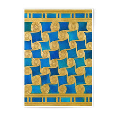 Artistic Pattern Photographic Print, Blue and Gold Wall Art, Abstract Decor, Unique Home Decor, Modern Art Print (131 characters) - Tawshia