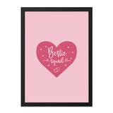 Bestie Squad Wall Art, Friend Gift, Best Friends Forever Decor, Friendship Goals, Gift for BFF, Pink Heart Wall Decor, Fun Room Decor - Tawshia