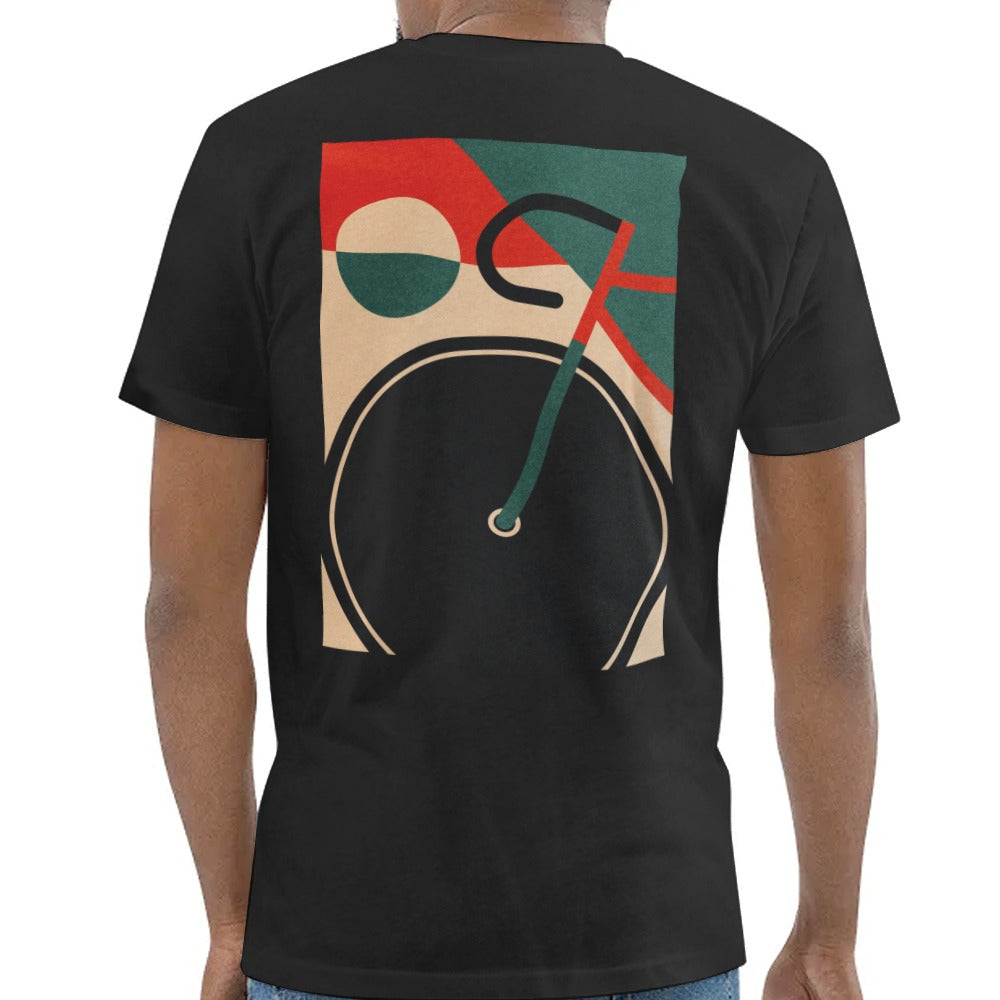Abstract Geometric Art Design Black T Shirt product type