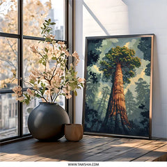 Redwood Forest Wall Art, Giant Sequoia Tree Print, Nature Photography, Landscape Art, Forest Scene, Tree Artwork, Home Decor - Tawshia