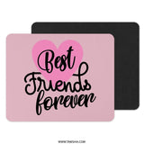 Best Friends Forever Mouse Pad, Pink Heart Mousepad, Friendship Gift, Cute Mouse Pad, Bestie Gift, Gift for Friend - Tawshia